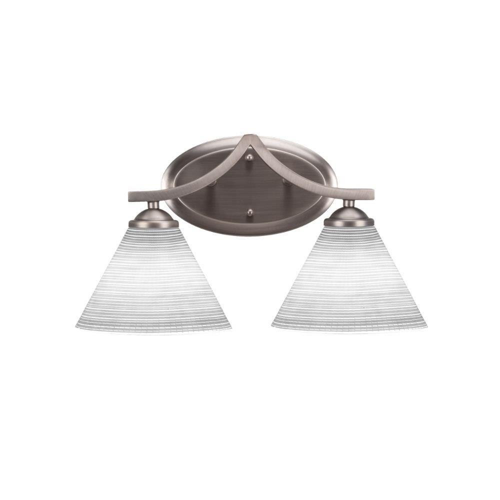 Zilo 2 Light Vanity Light 9 Inch Tall by Toltec - 552-1575-9