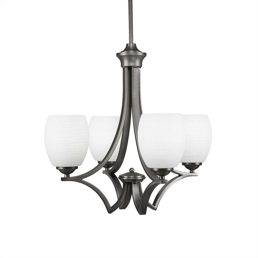 Zilo 4 Light Small Chandelier by Toltec 564-201975