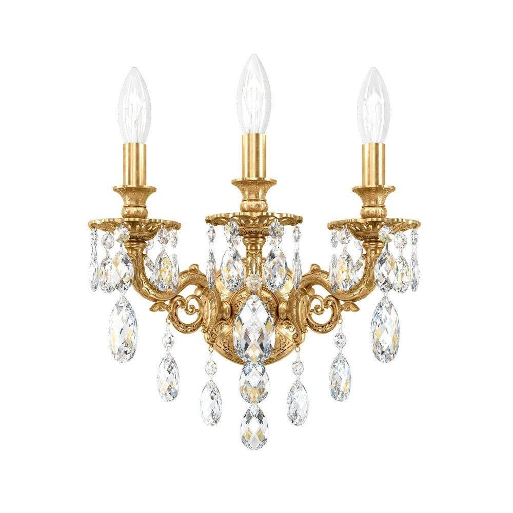 Milano 3 Light Wall Sconce 15 Inch and 13 Inch Length by Schonbek Signature - 5643