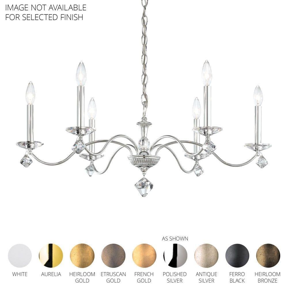 Modique 6 Light Chandelier 15.5 Inch and 32 Inch Wide by Schonbek Signature - MD1006N