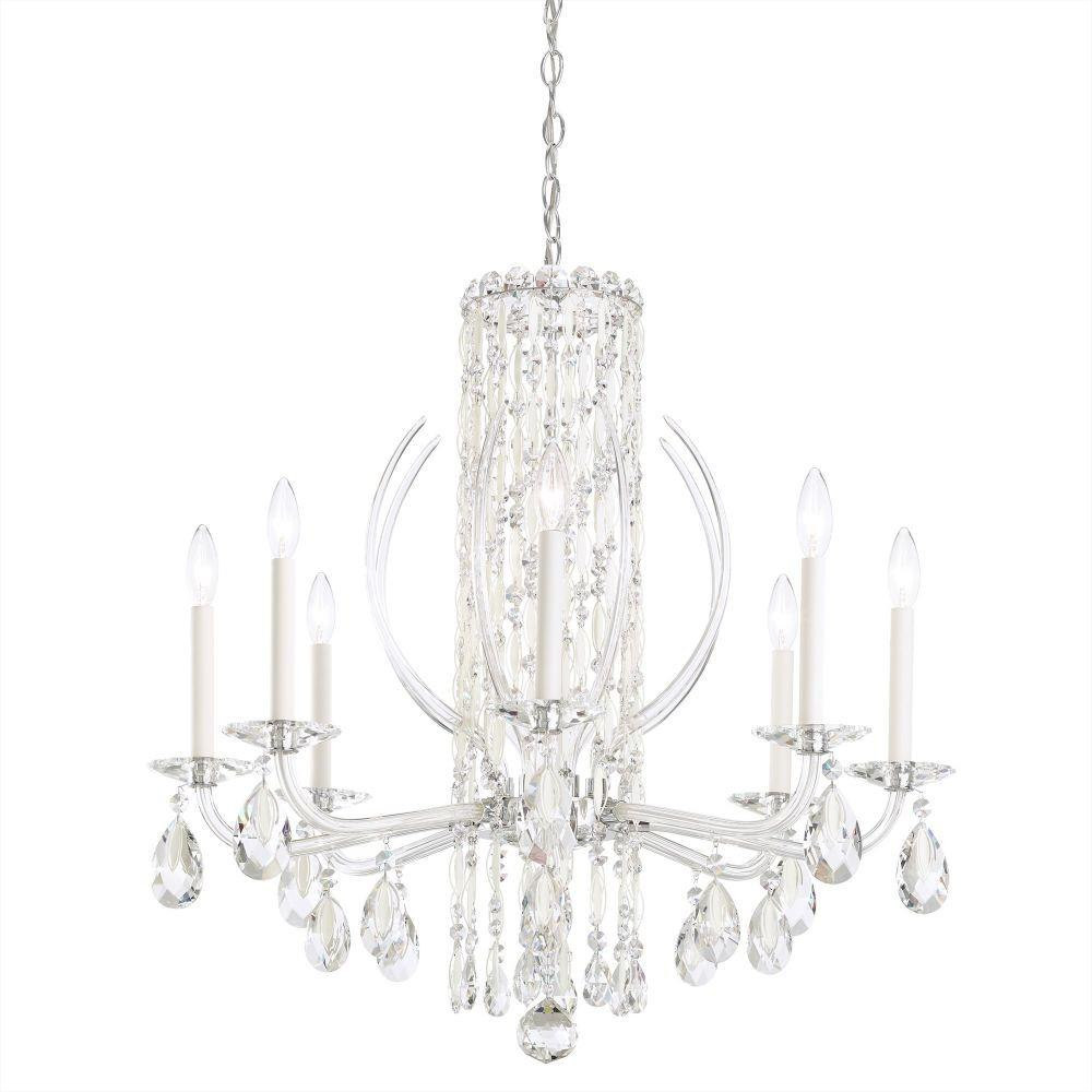 Siena 8 Light Crystal Tusks Chandelier 31 Inch Tall by Schonbek Signature - RS8308N