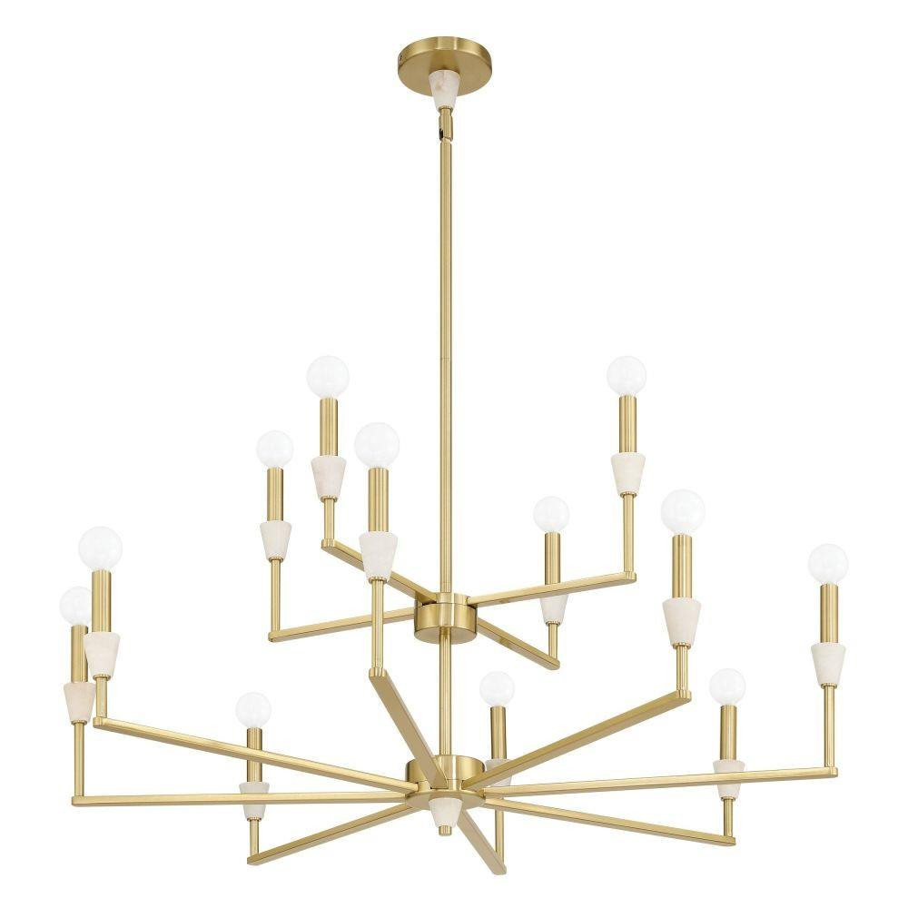 Montclair 12 Light Chandelier 20.25 Inch Tall and 38 Inch Wide by Thesis - 207361A
