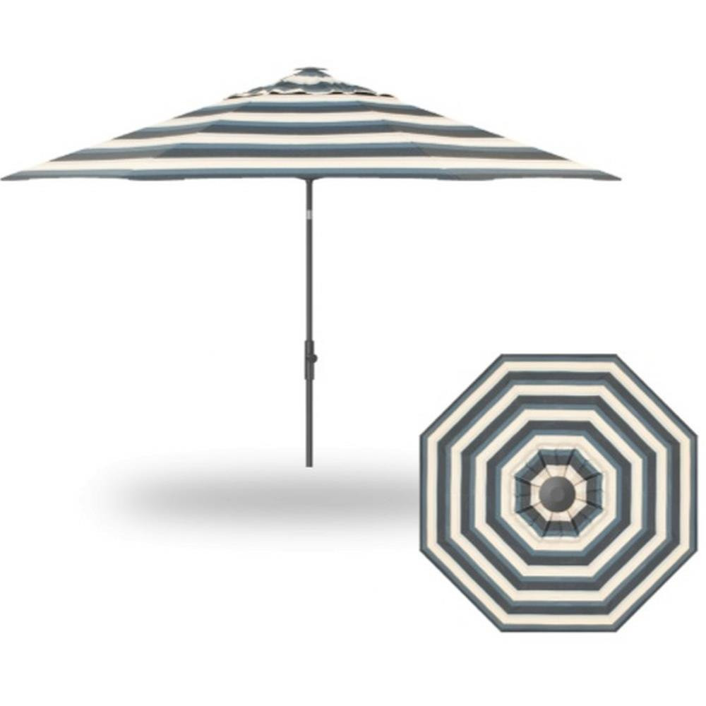 11 Foot Aluminum Twist Lift Octagon Market Umbrella by Treasure Garden - UM851