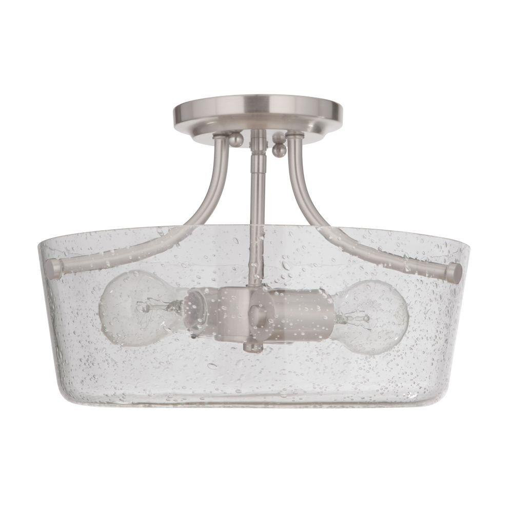 Tyler 2 Light 13 Inch Wide Semi Flush Mount by Craftmade - 50252