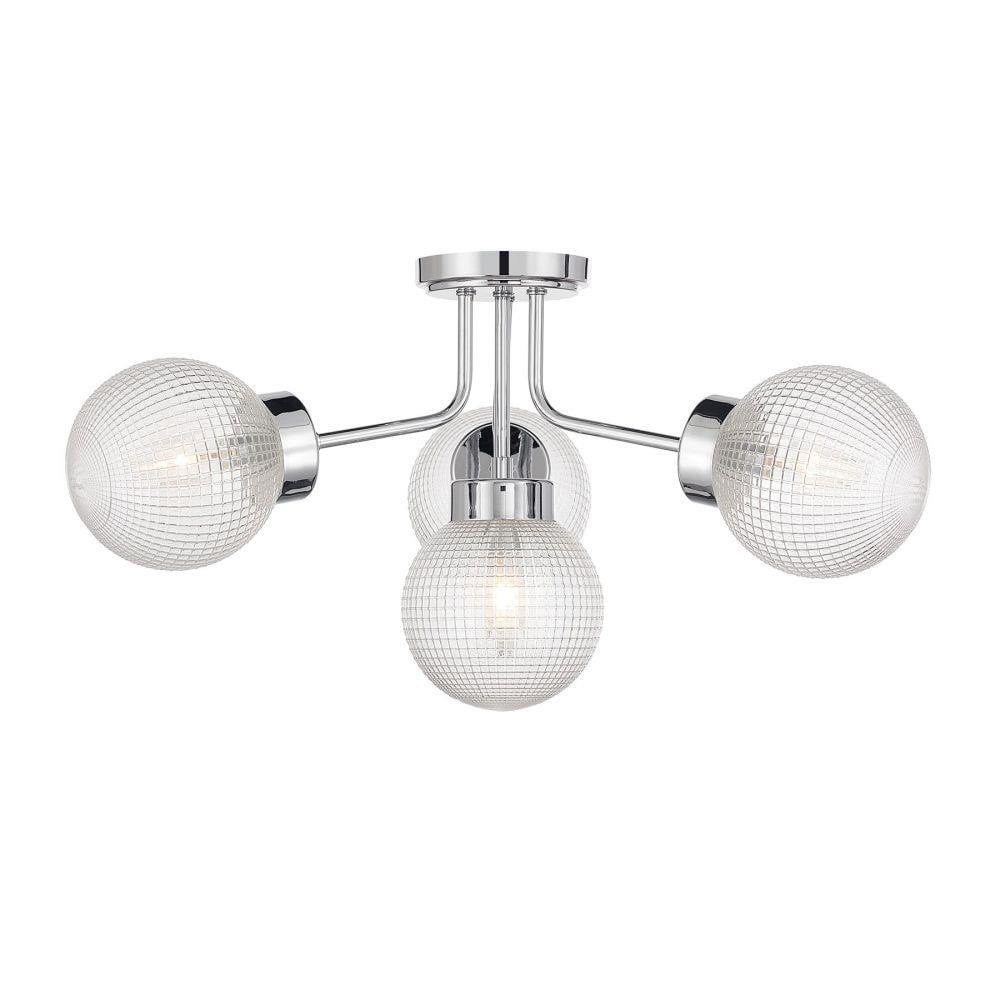 Coral 4 Light Semi Flush Mount 13 Inch Tall and 27 Inch Wide by Savoy House - 6-3364-4