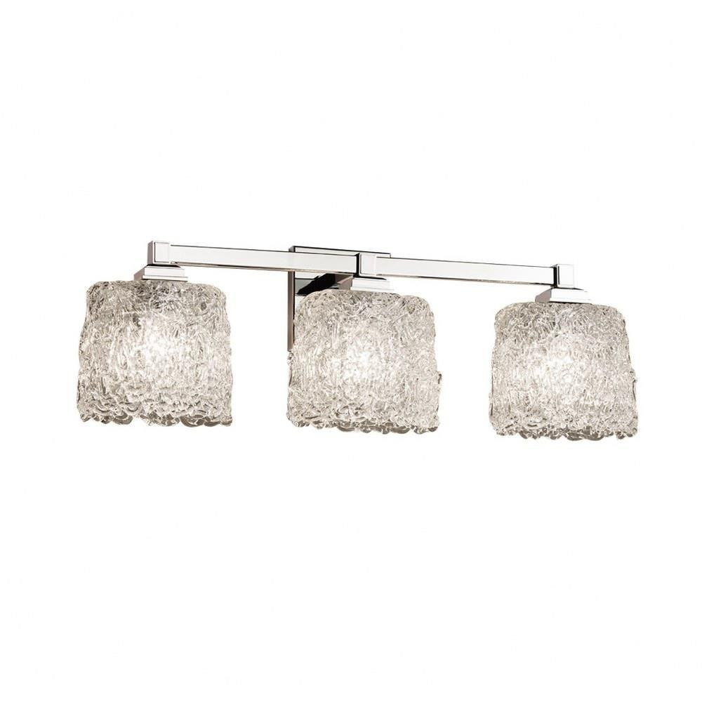 Veneto Luce Regency 3 Light Oval Lace Vanity Light by Justice Design - GLA-8433-30-LACE