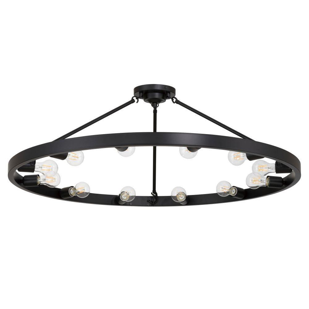 Castile 12 Light Semi Flush Mount 14 Inch Tall and 40 Inch Wide by Golden - 1019-12SF