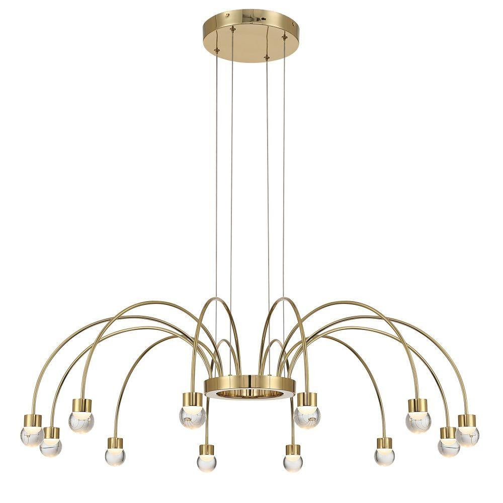 Vario 3.3W 12 LED Chandelier 11.25 Inch Tall and 37.5 Inch Wide by Golden - 1573-12