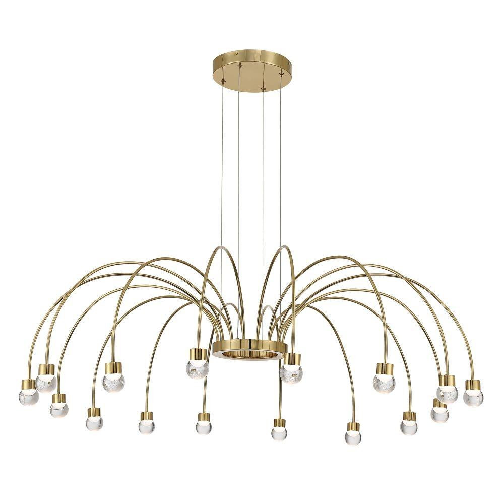 Vario 3W 16 LED Chandelier 14 Inch Tall and 47 Inch Wide by Golden - 1573-16