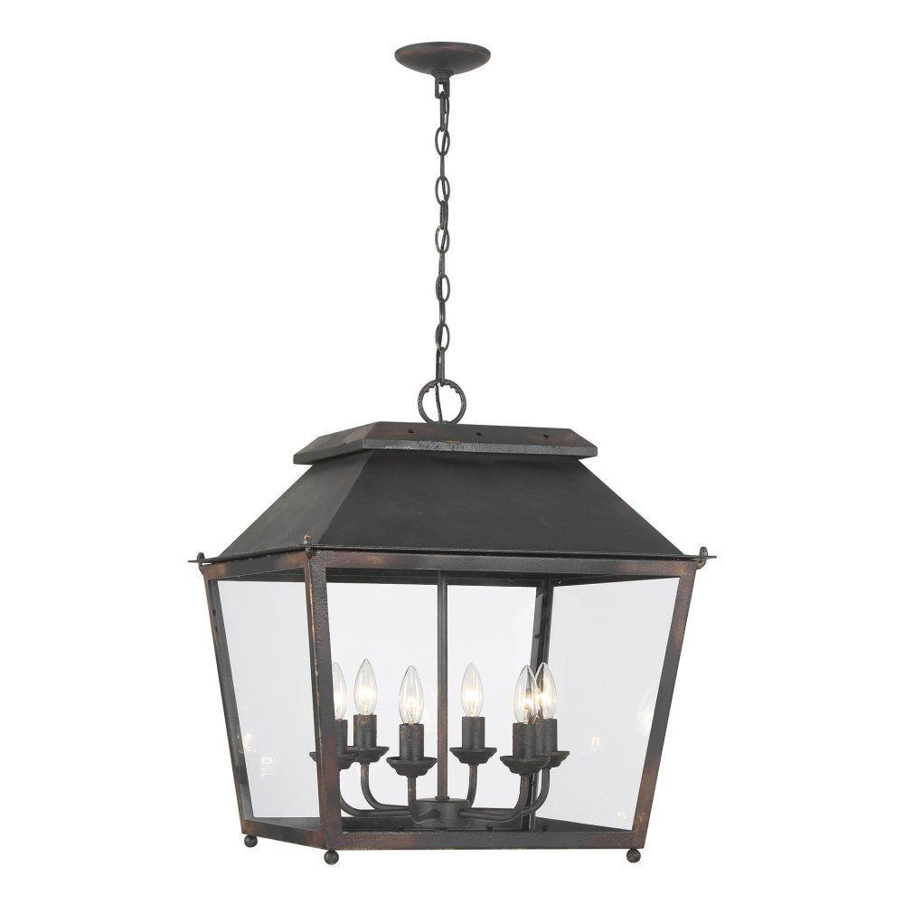 Abingdon 6 Light Pendant 24.13 Inch Tall and 21.13 Inch Wide by Golden - 0804-6P
