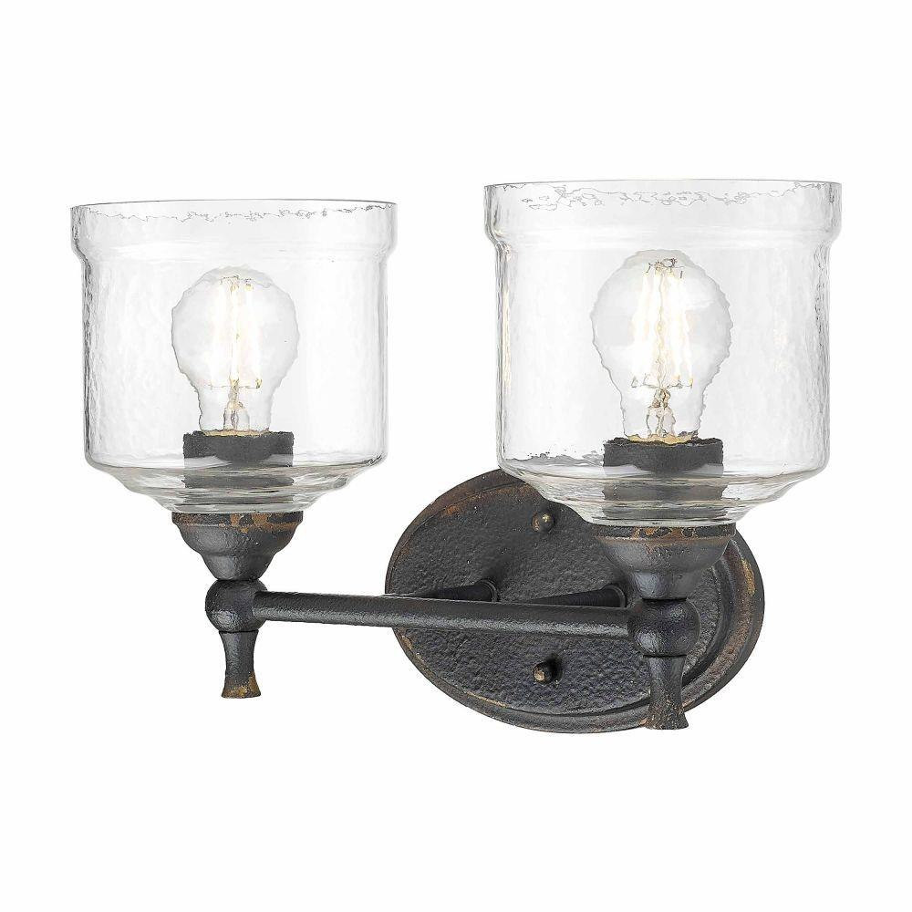 Keating 2 Light Bath Vanity 9.75 Inch Tall and 15 Inch Wide by Golden - 0806-BA2