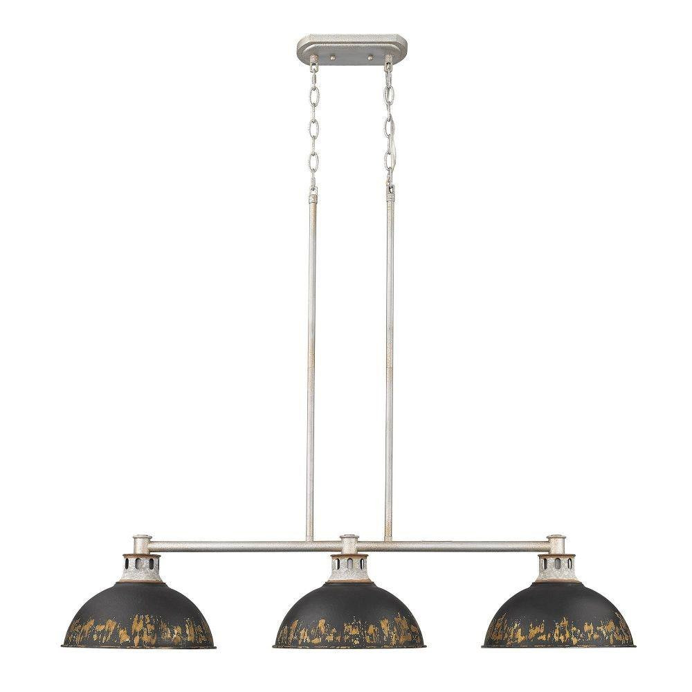 Kinsley 3 Light Island 7.88 Inch Tall and 38.88 Inch Wide by Golden - 0865-3LP