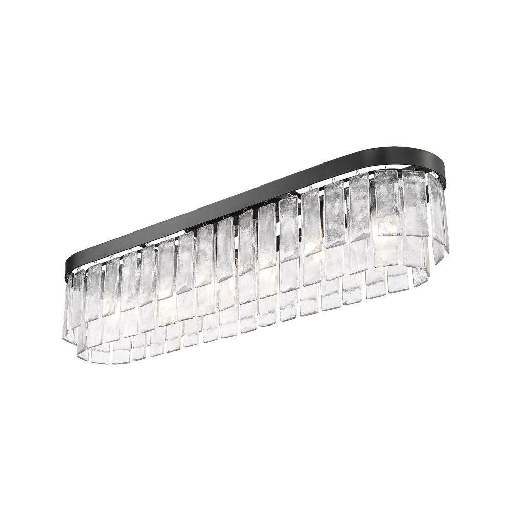 Ciara 6 Light Flush Mount 10.88 Inch Tall and 42 Inch Wide by Golden - 1768-FM42