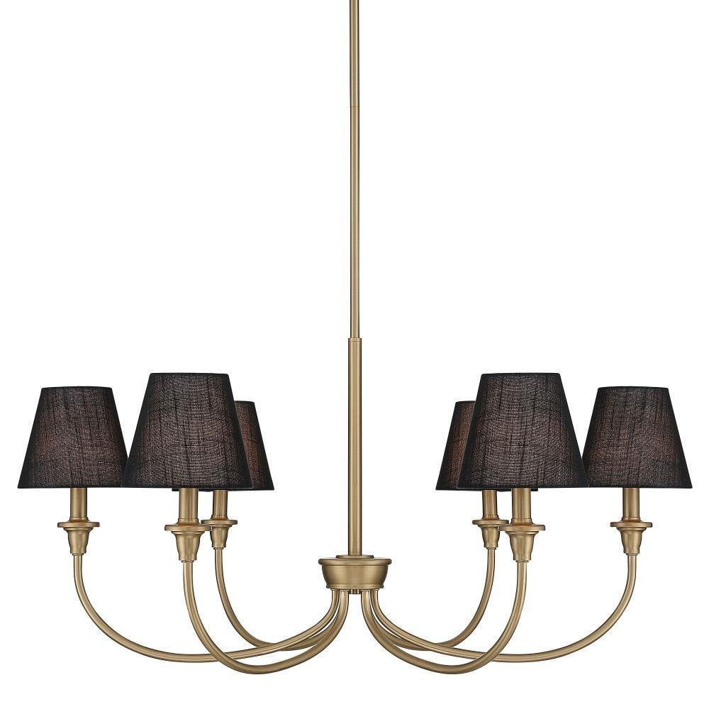 Cambria 6 Light Chandelier 16.5 Inch Tall and 33.25 Inch Wide by Golden - 1622-6