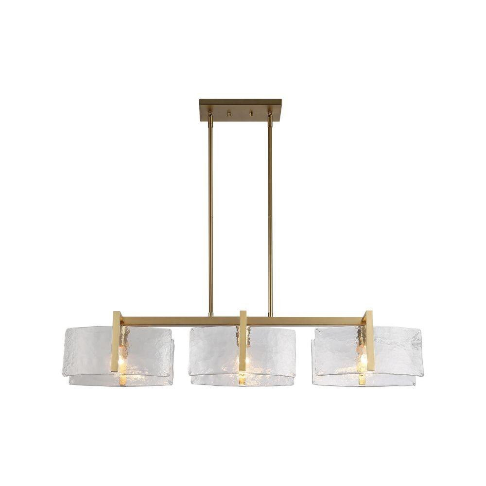 Aenon 3 Light Island 8.13 Inch Tall and 40.5 Inch Wide by Golden - 3164-LP