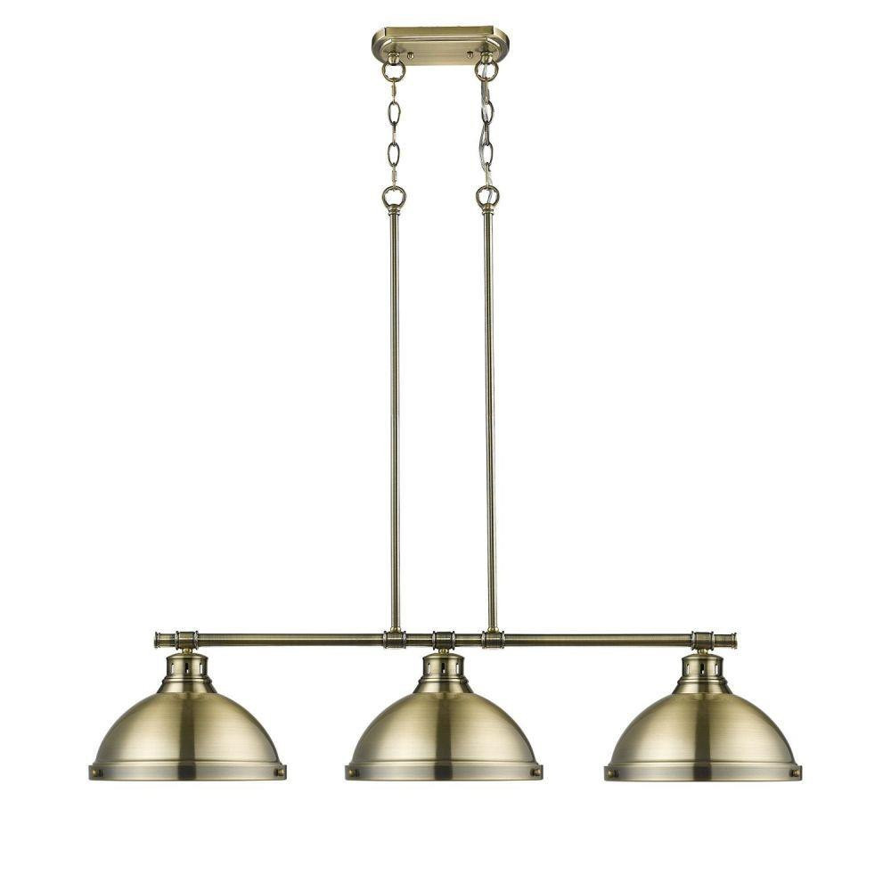 Duncan 3 Light Oversized Linear Pendant by Golden - 3602-3LP
