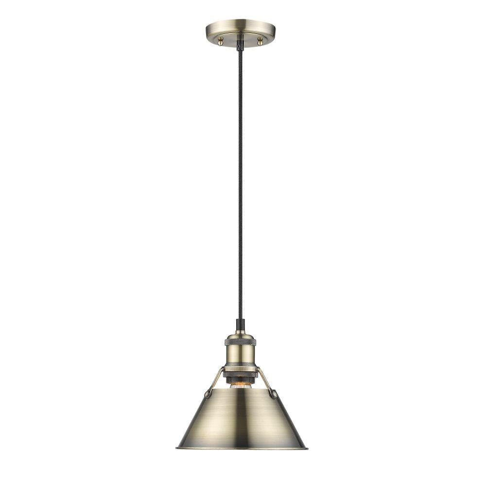 Orwell 1 Light Small Pendant 7.5 Inch Tall by Golden - 3306-S