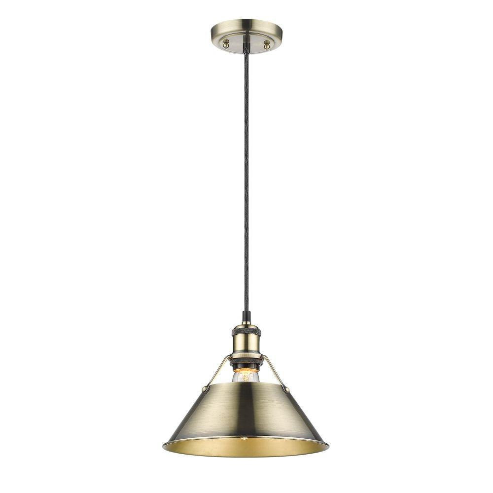 Orwell 1 Light Small Pendant 10 Inch Length by Golden - 3306-M