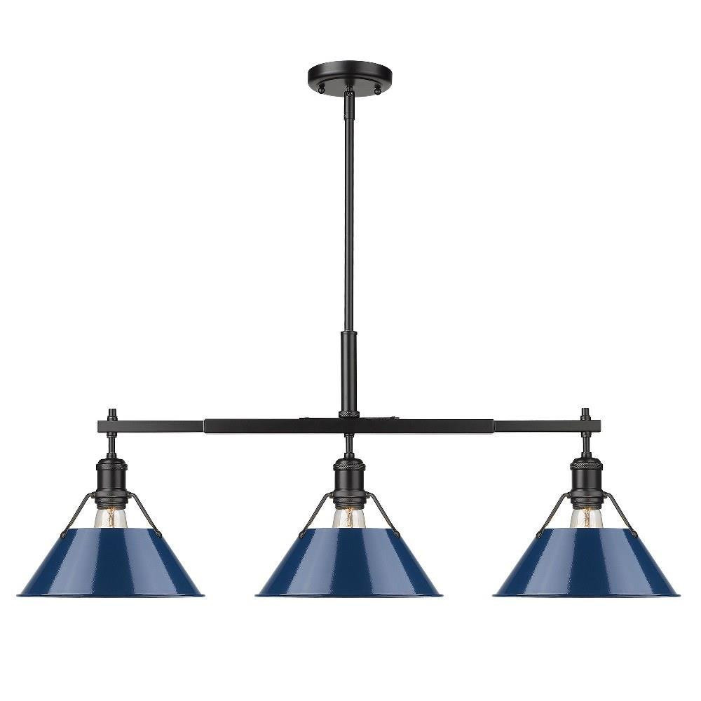Orwell 3 Light Oversized Linear Pendant by Golden - 3306-LP