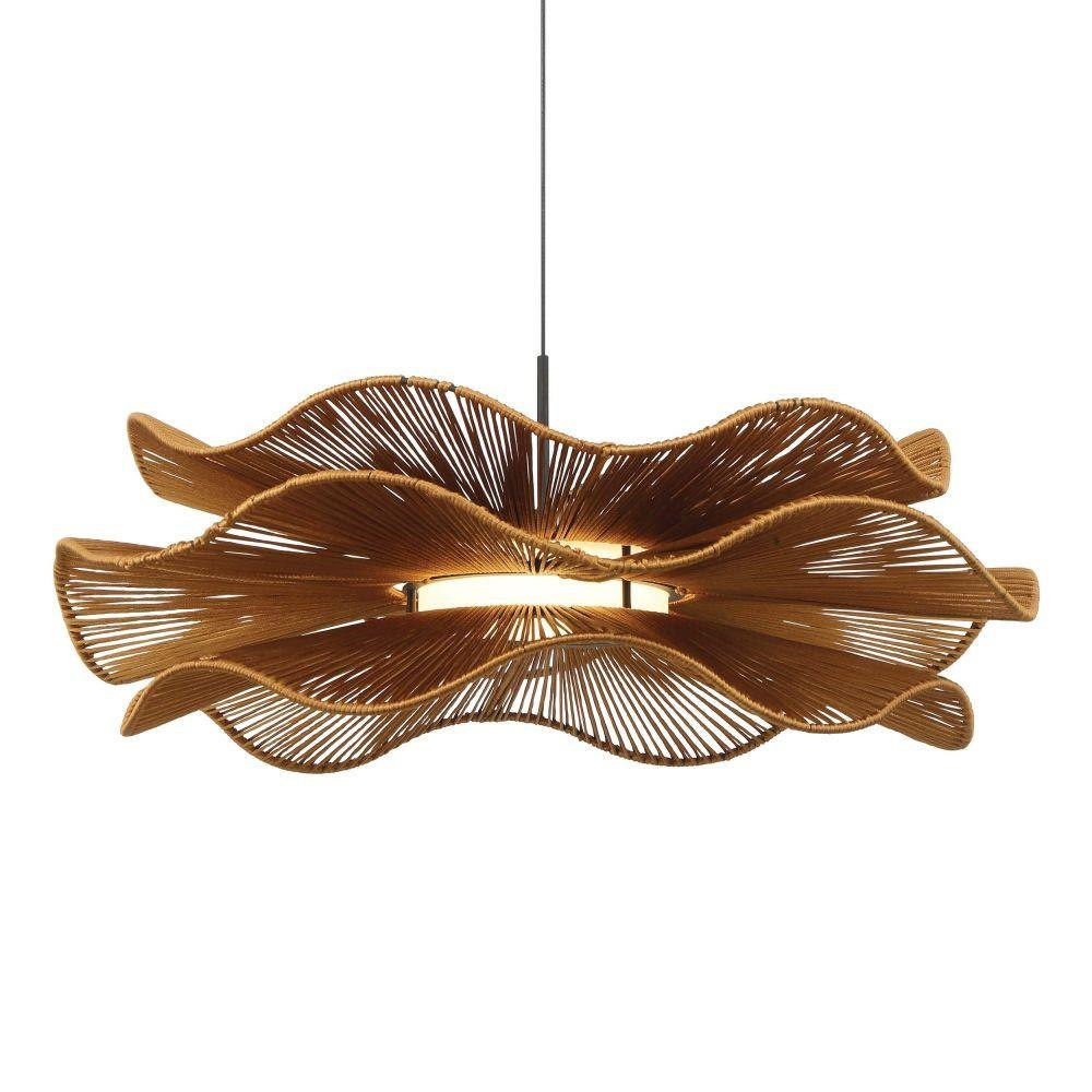Whisper 20W 1 LED Pendant 8.5 Inch Tall and 23.63 Inch Wide by Golden - 6300-24