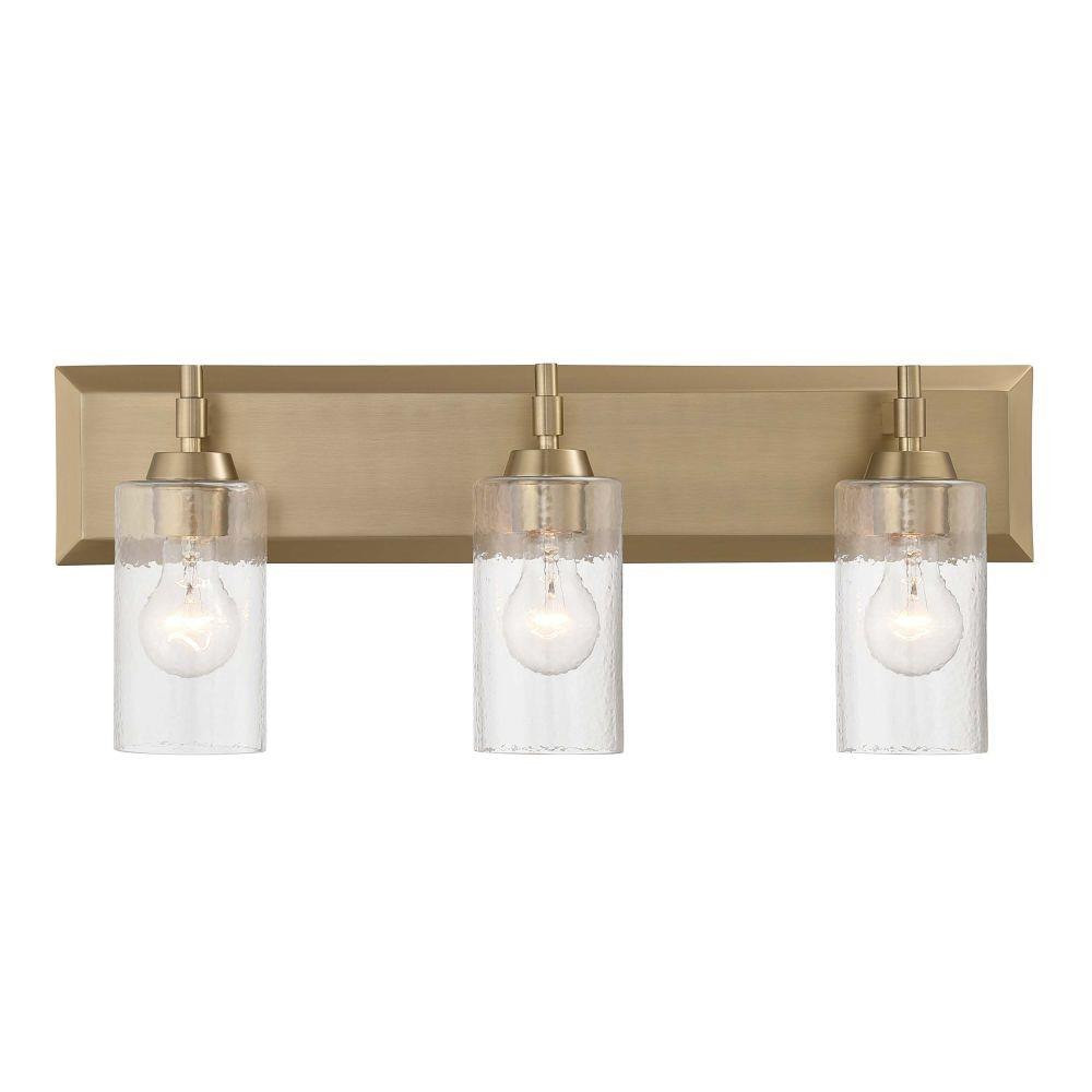 Brilia 3 Light Bath Vanity 9 Inch Tall and 24 Inch Wide by Golden - 5189-BA3-HWG