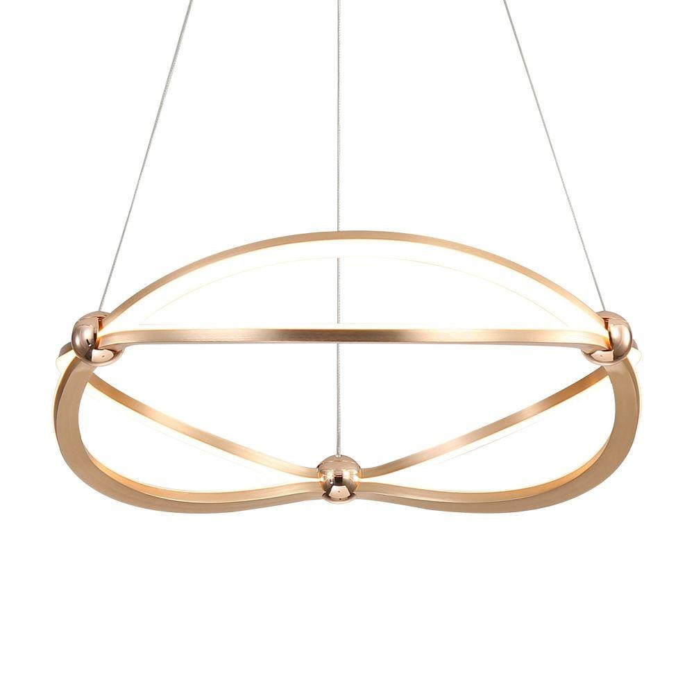 Spirale 34W 1 LED Chandelier 4.13 Inch Tall and 18.88 Inch Wide by Golden - 7916-19