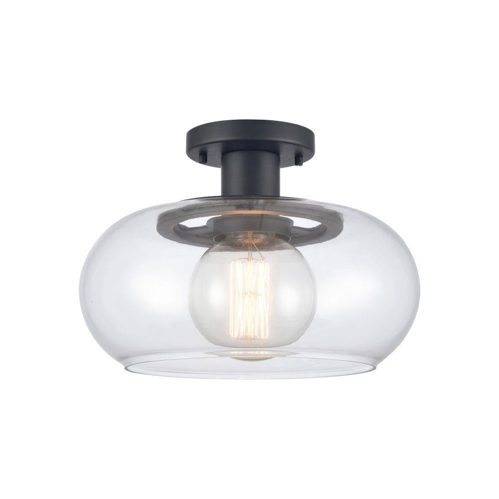 Clement 1 Light Semi Flush Mount 8.75 Inch Tall and 13 Inch Wide by Atlas - CL11876