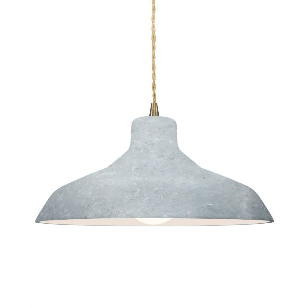 Radiance 1 Light Medium Loft Concrete Pendant by Justice Design - CER-6263-CONC