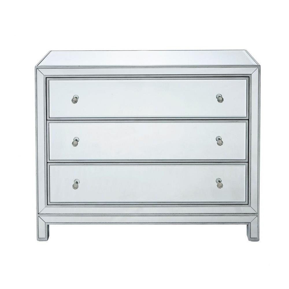 Loxley South 32 Inch 3 Drawers Mirrored Cabinet by Bailey Street Home - 779-BEL-688733