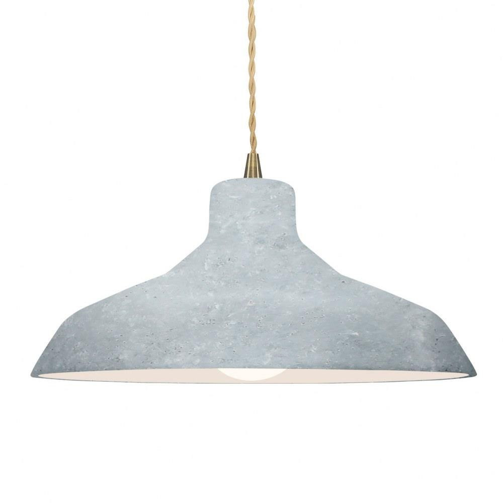 Radiance 1 Light Large Loft Concrete Pendant by Justice Design - CER-6265-CONC