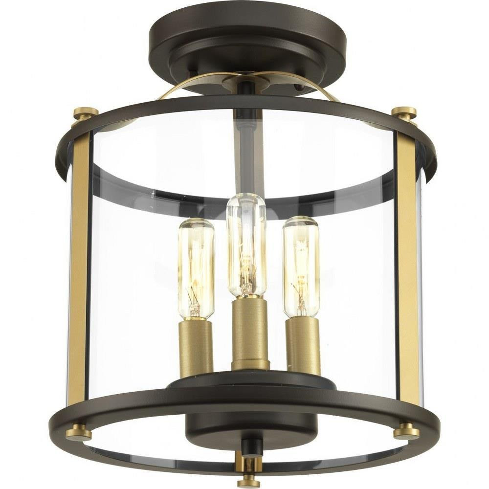 Wheatfield Hills 3 Light 11 Inch Tall Curved Flush Mount by BSH - 70-BEL-621297