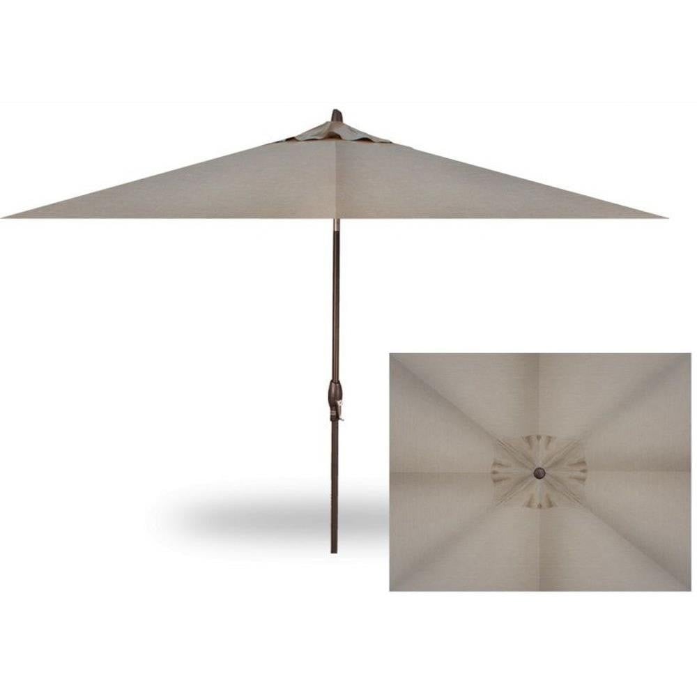 8x10 Foot Aluminum Crank Lift Rectangle Market Umbrella by Treasure Garden - UM8810RT0
