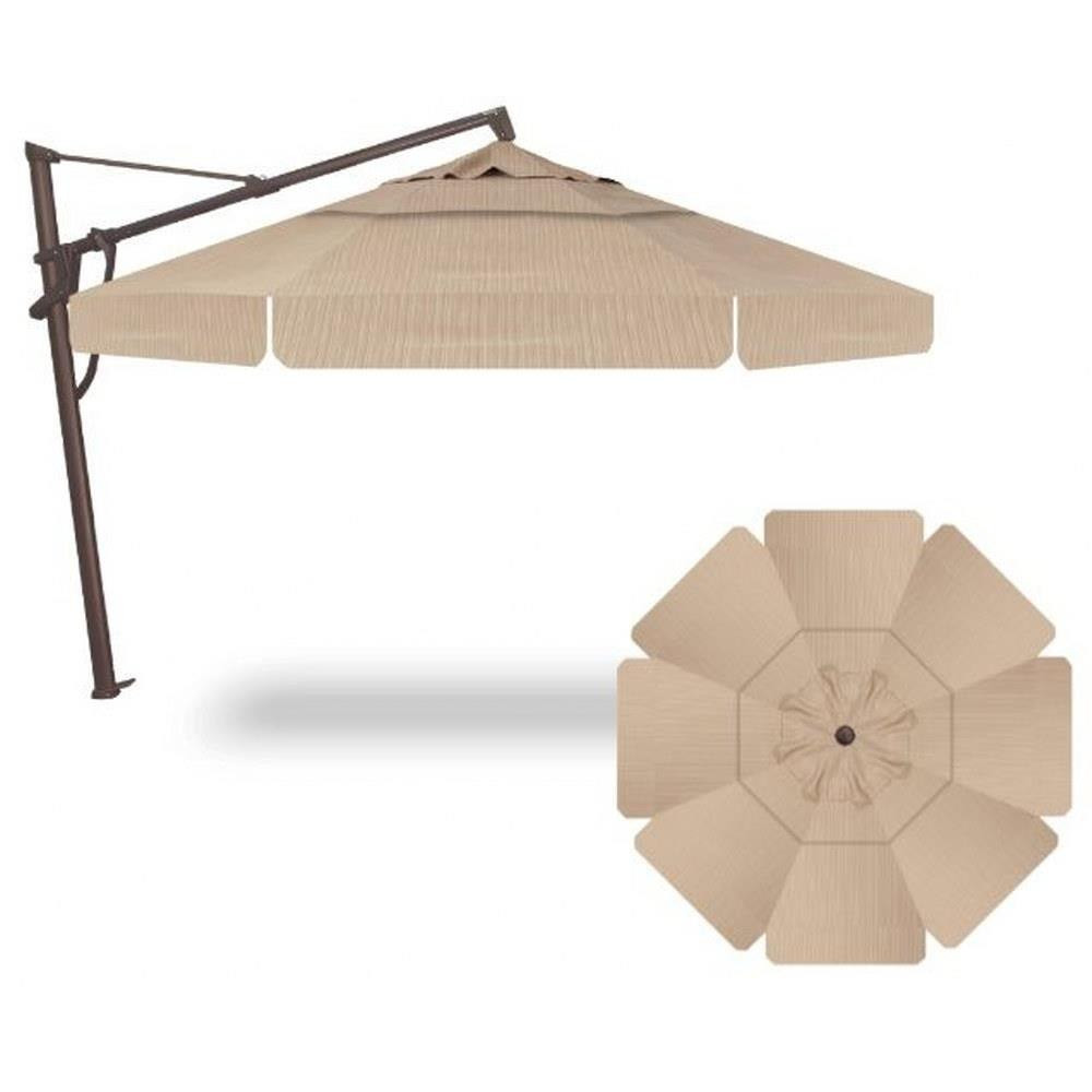 Replacement Canopy Round Dual Vent Umbrella with Valence by Treasure Garden - replace-round-dwv-val