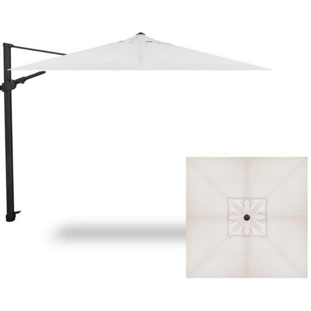 10 Foot Aluminum Manual Lift Square Cantilever Umbrella by Treasure Garden - AG25TSQR