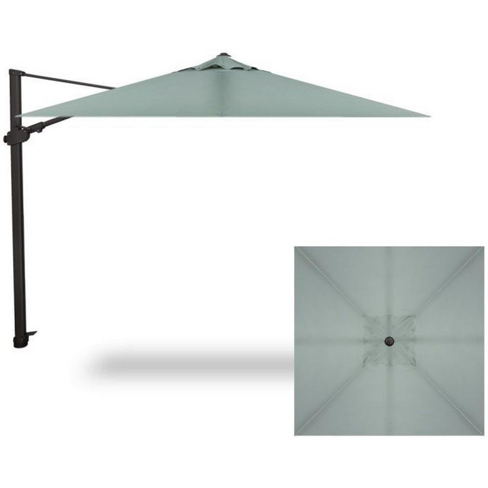 10 Foot Aluminum Manual Lift Square Cantilever Umbrella by Treasure Garden - AG25TSQR