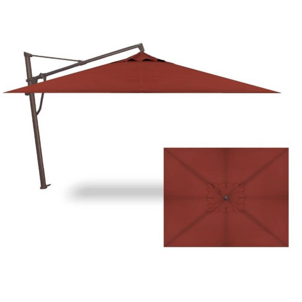10x13 Foot Aluminum Manual Rectangle Cantilever Umbrella by Treasure Garden - AKZPRT