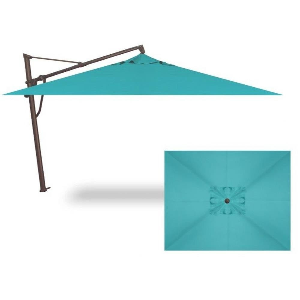 10x13 Foot Aluminum Manual Rectangle Cantilever Umbrella by Treasure Garden - AKZPRT