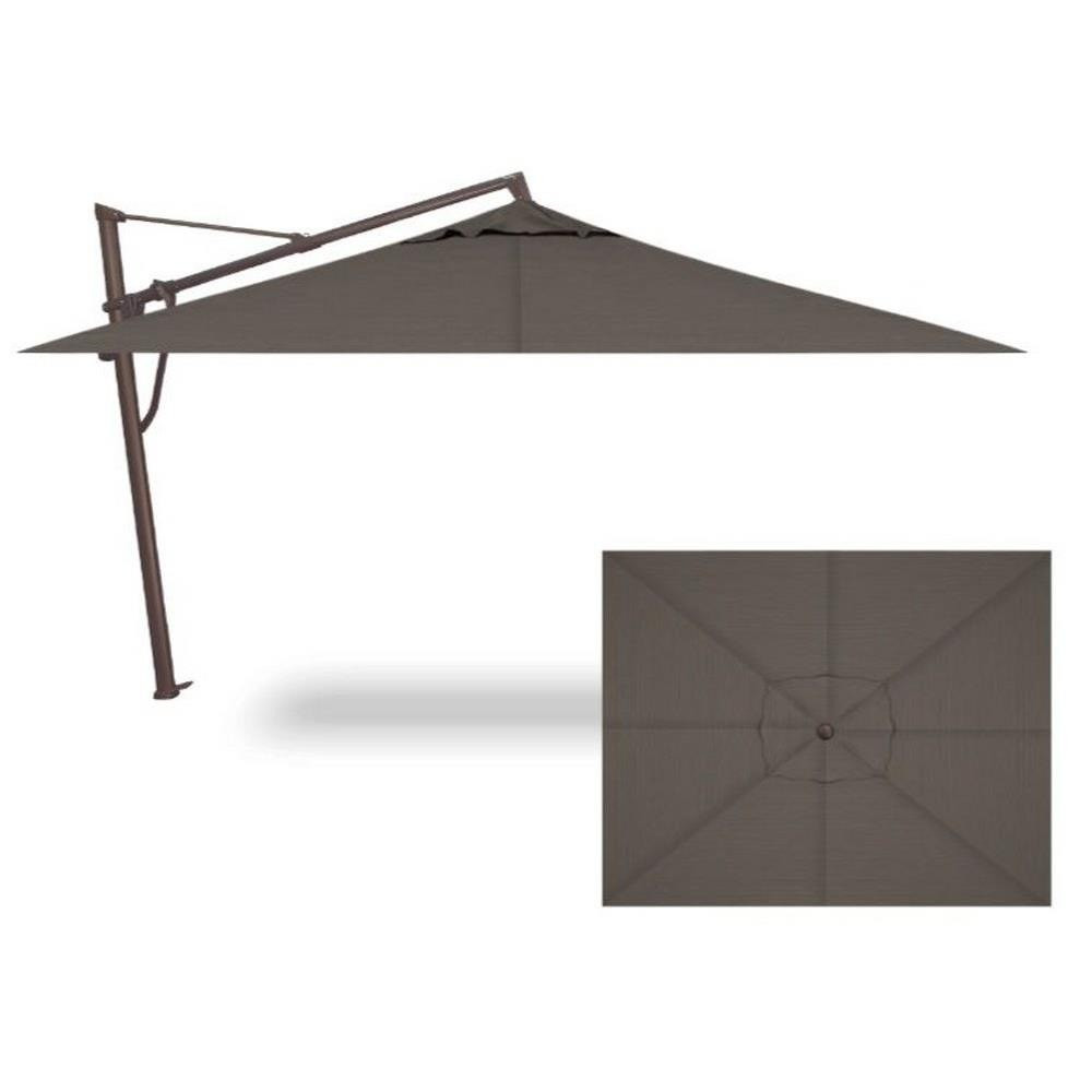 10x13 Foot Aluminum Manual Rectangle Cantilever Umbrella by Treasure Garden - AKZPRT