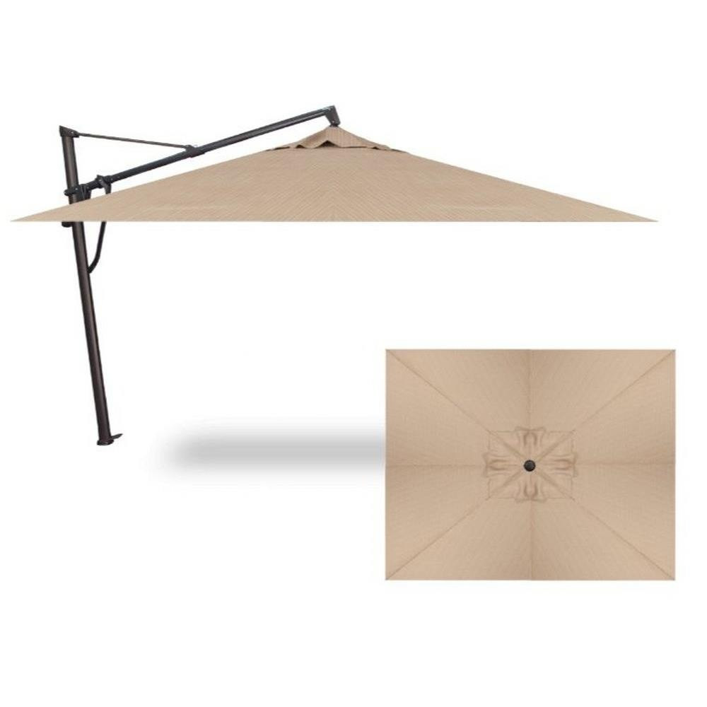 10x13 Foot Aluminum Manual Rectangle Cantilever Umbrella by Treasure Garden - AKZPRT