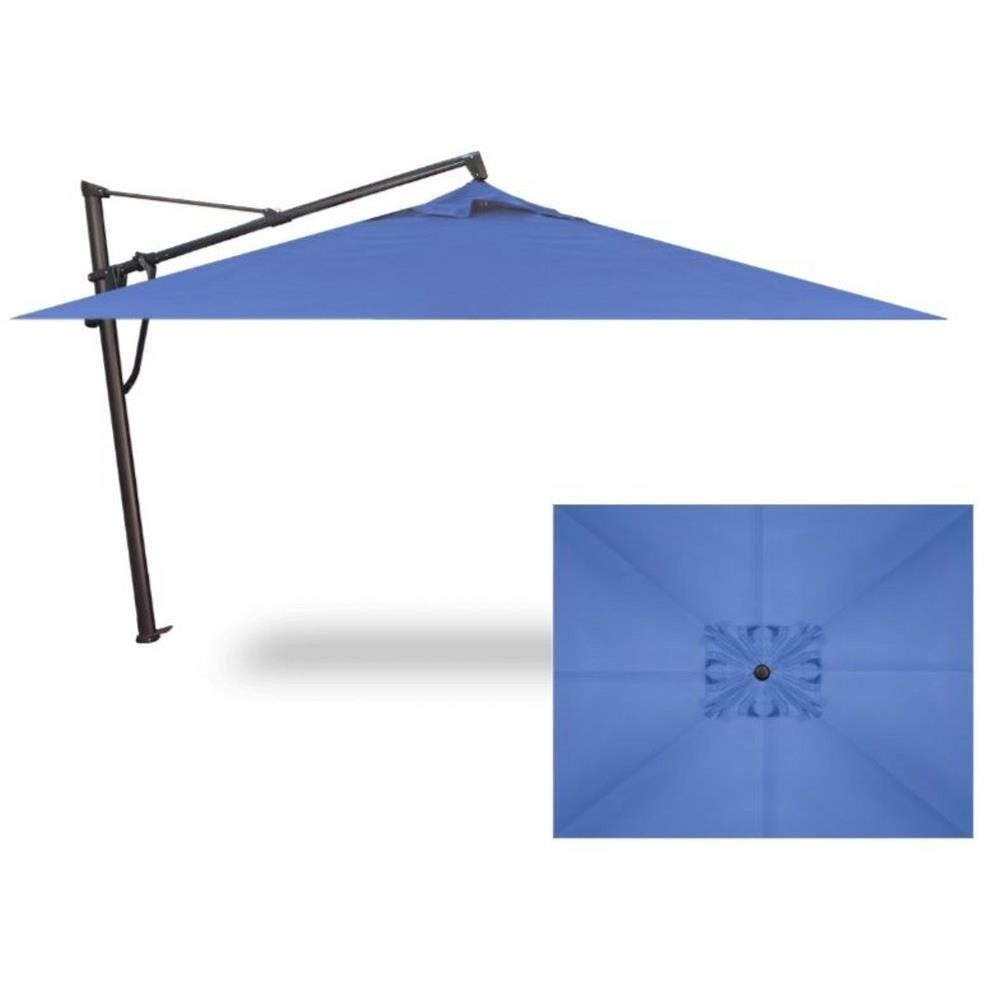 10x13 Foot Aluminum Manual Rectangle Cantilever Umbrella by Treasure Garden - AKZPRT