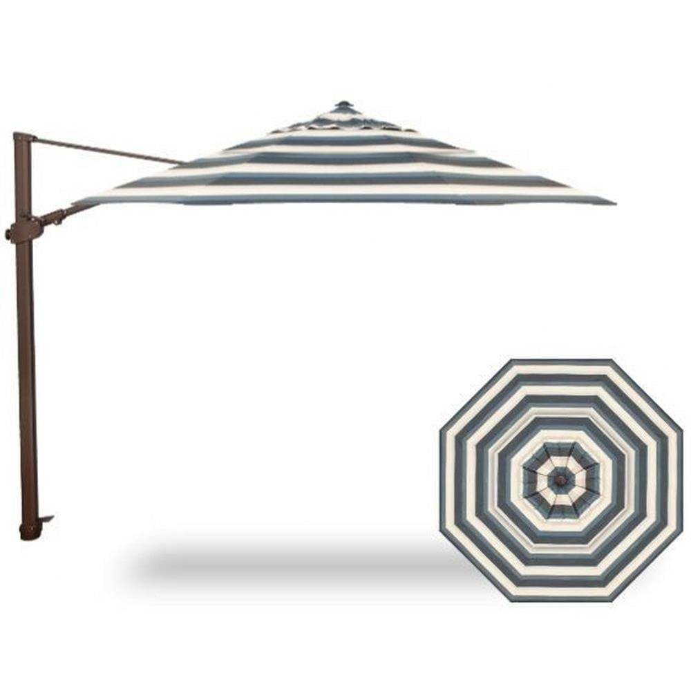 11.5 Foot Aluminum Manual Octagon Cantilever Umbrella by Treasure Garden - AG25TR