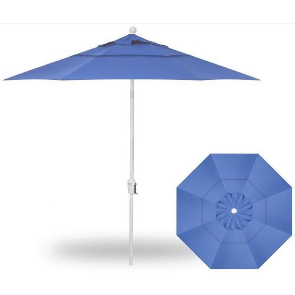 9 Foot Double Vent Push Button Round Market Umbrella by Treasure Garden - UM920-DWV