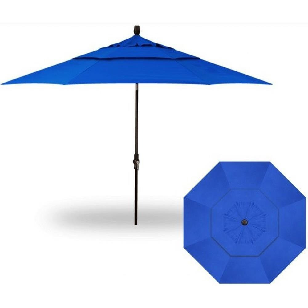 11 Foot Aluminum Crank Lift Octagon Market Umbrella by Treasure Garden - UM801