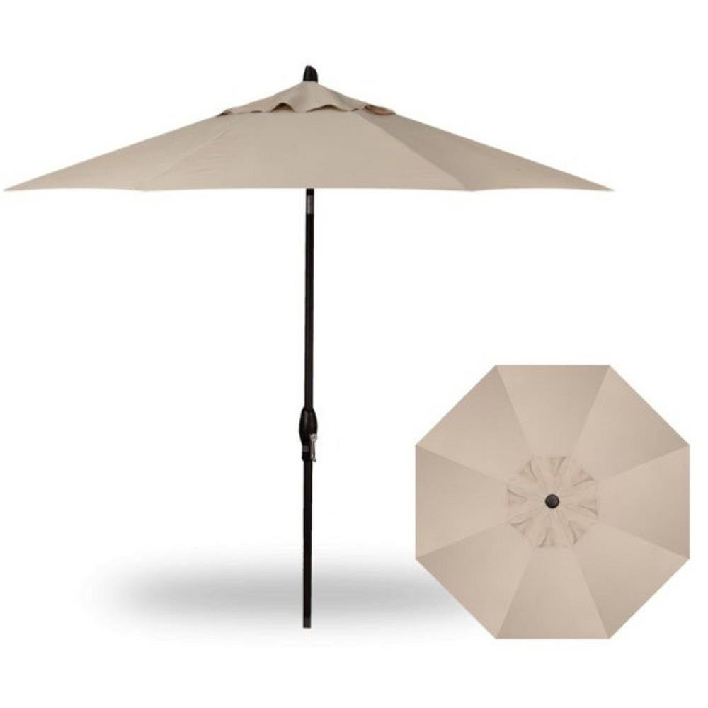 9 Foot Single Vent Crank Lift Round Market Umbrella by Treasure Garden - UM810-SWV