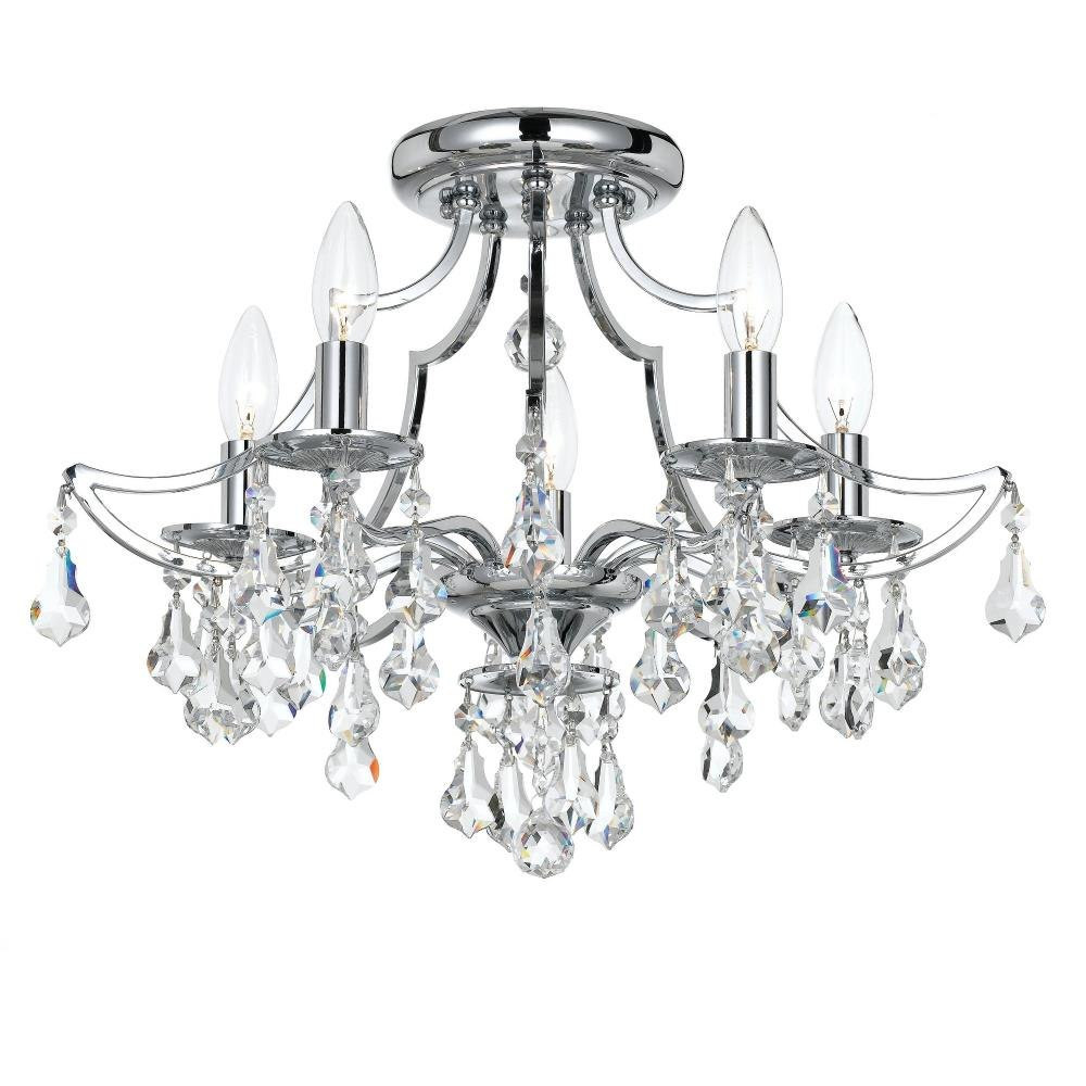 Cedar 5 Light 18.5 Inch Wide Semi Flush Mount by Crystorama - 5930