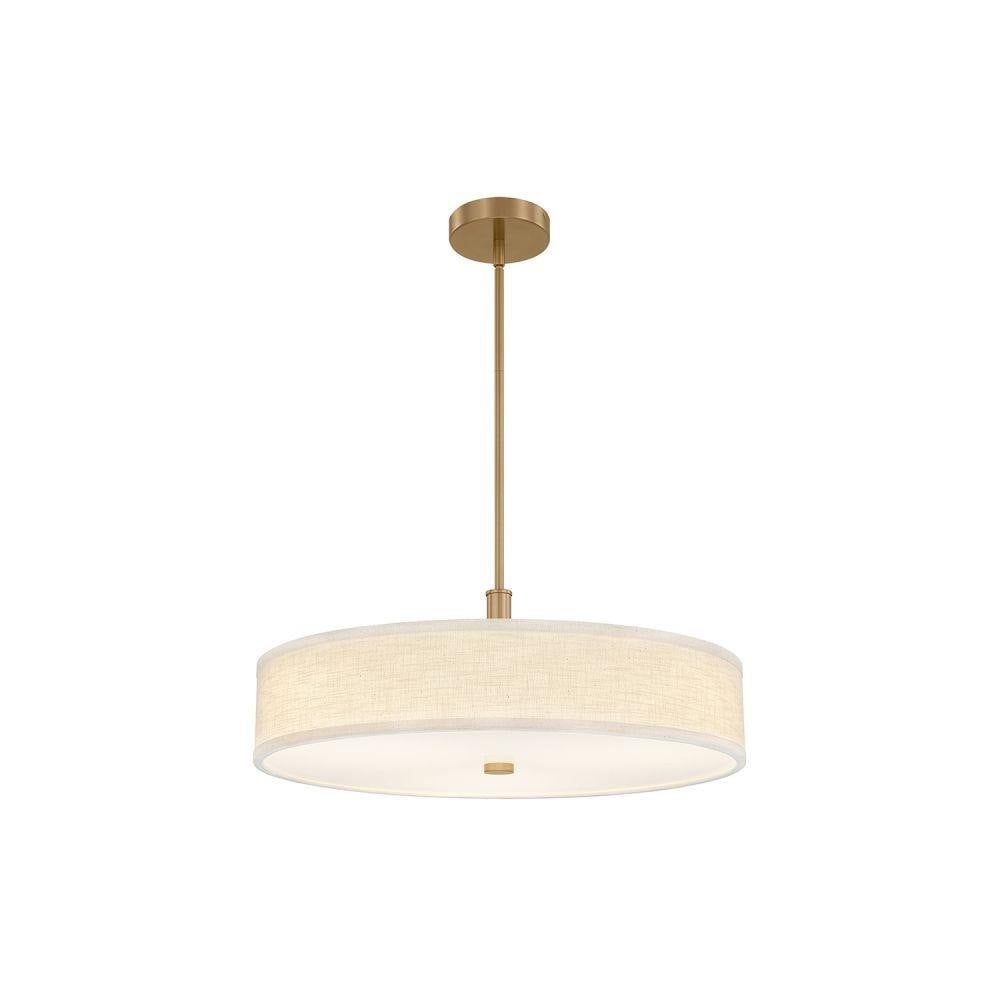 Textile Genova 28W 1 LED Drum Pendant 9 X 24 Inch Wide by Justice Design - FAB-9312