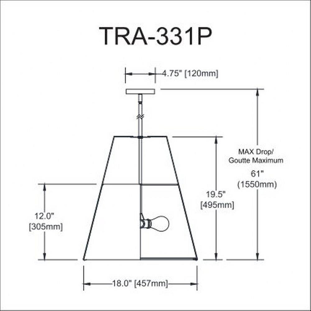 tra-331p-gld-wh | dimension