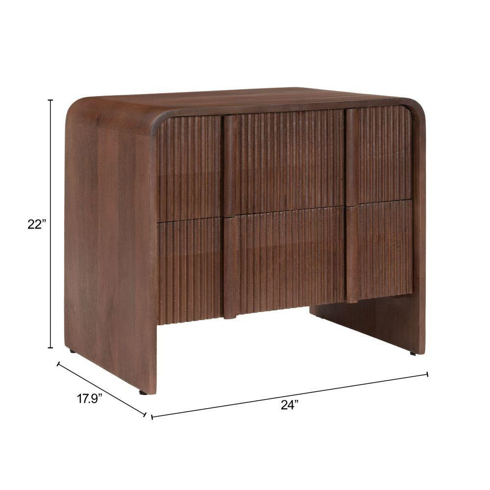 Calipso Nightstand 22 Inch Tall and 24 Inch Wide by Zuo Modern - 111024 ...