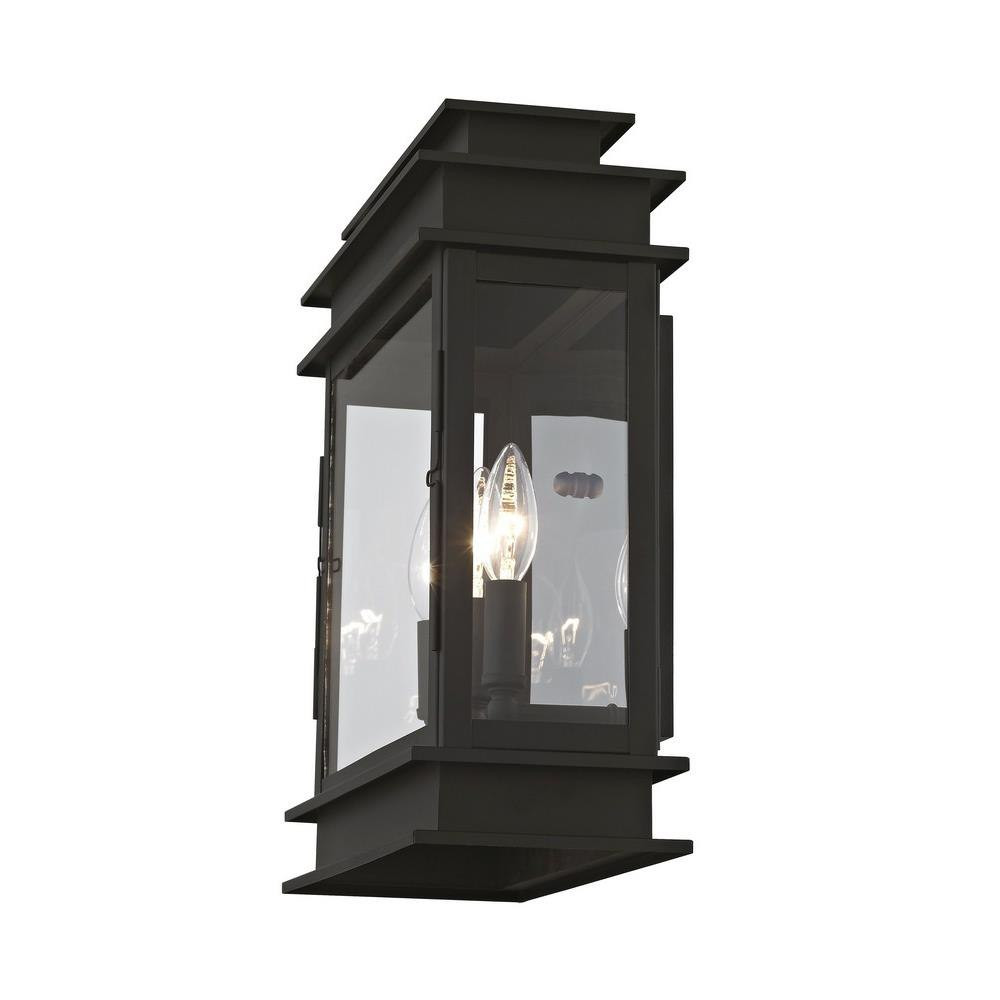 Princeton 3 Light Candle Style Outdoor Wall Lantern by Livex