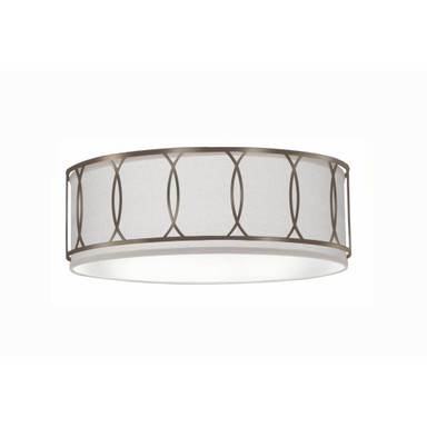 Chain Link 2 Light Flush Mount 6 Inch Tall and 17 Inch Wide by Lite Tops - FM-S100-875